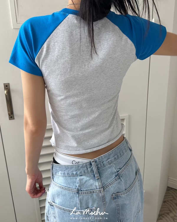 塗鴉拼色棉質上衣(闆娘清單)